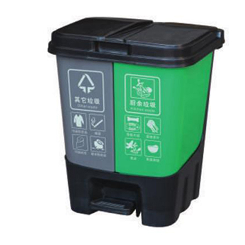 塑料分類腳踏垃圾桶