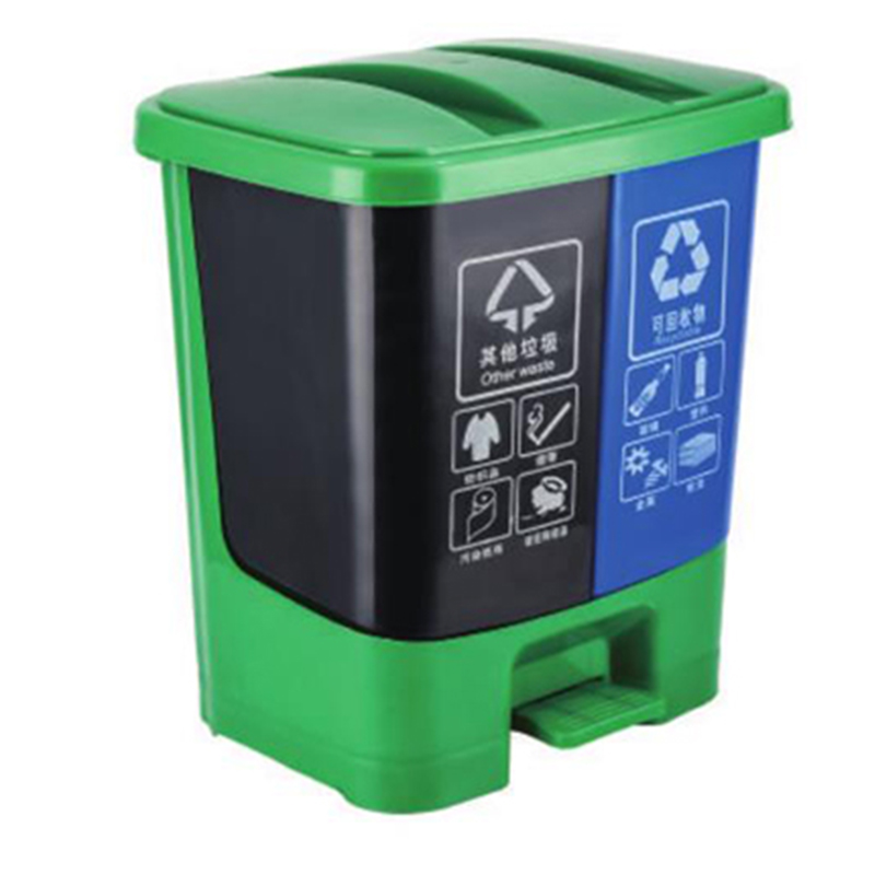 塑料分類腳踏垃圾桶