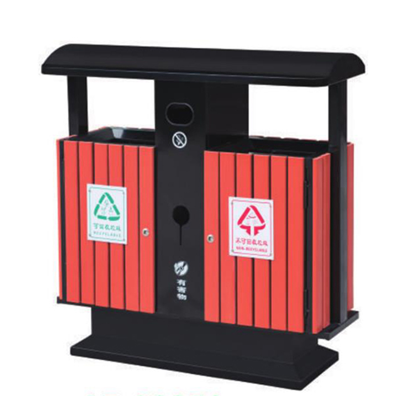 鋼（gāng）木垃圾桶