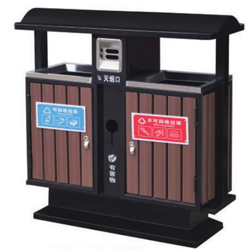 鋼木垃圾桶