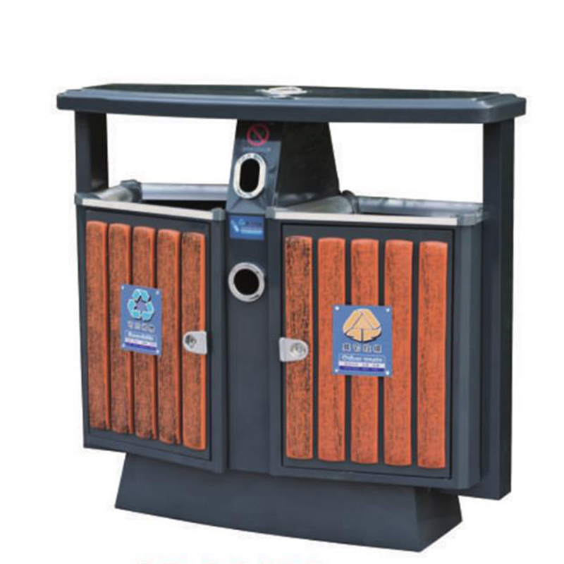 鋼木垃圾桶