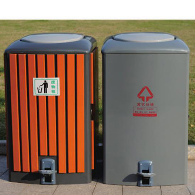鋼木垃圾桶