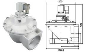 高原係列直角（jiǎo）電磁脈衝閥