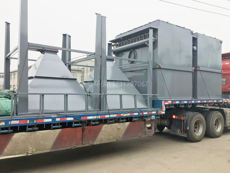 山西陽泉空心磚廠煤矸石破碎機配（pèi）套除塵器發貨