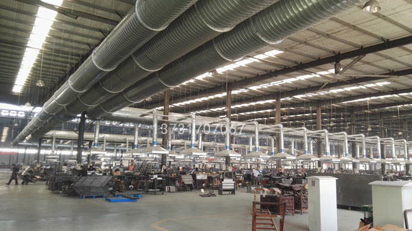 焊接車間焊（hàn）煙通風（fēng）管道