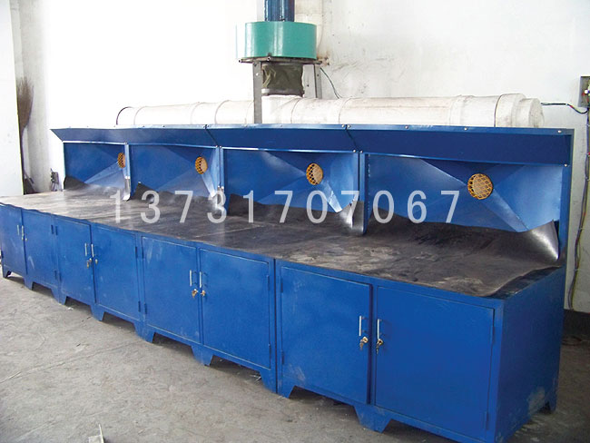 天津金屬製品廠王經理定購的打磨台和布袋除塵器已發貨