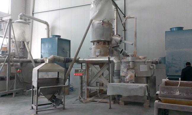 河北雄縣（xiàn）PVC混料機、擠出機除塵係統除塵器已交付使用